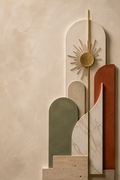 Zenith, The Canyon Suite, portrait earth tone sculptural wall art print by Daisy Junction