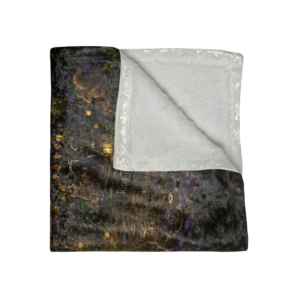 Crushed Velvet Blanket — 'Can You Find Elz and Kurty?' Puzzle-Style Throw