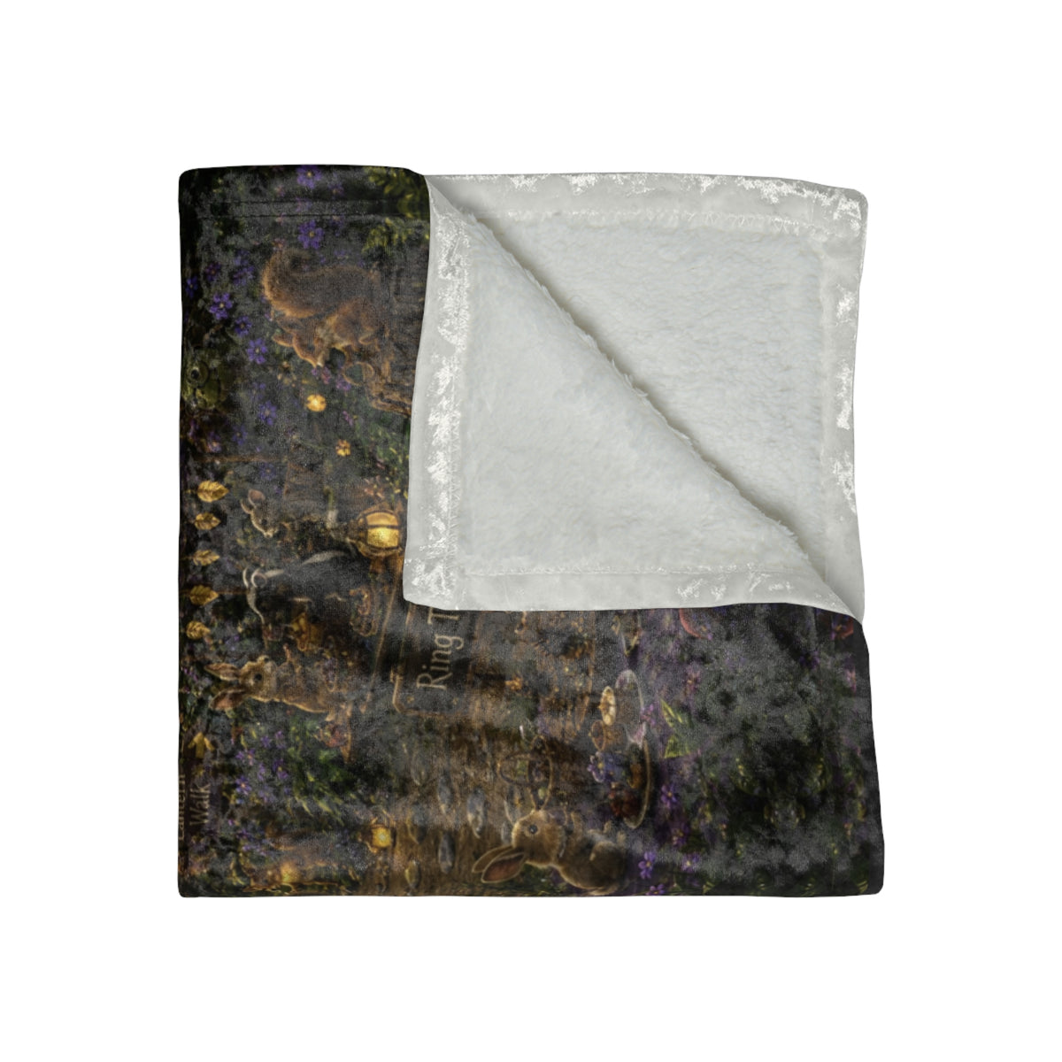 Crushed Velvet Blanket — 'Can You Find Elz and Kurty?' Puzzle-Style Throw