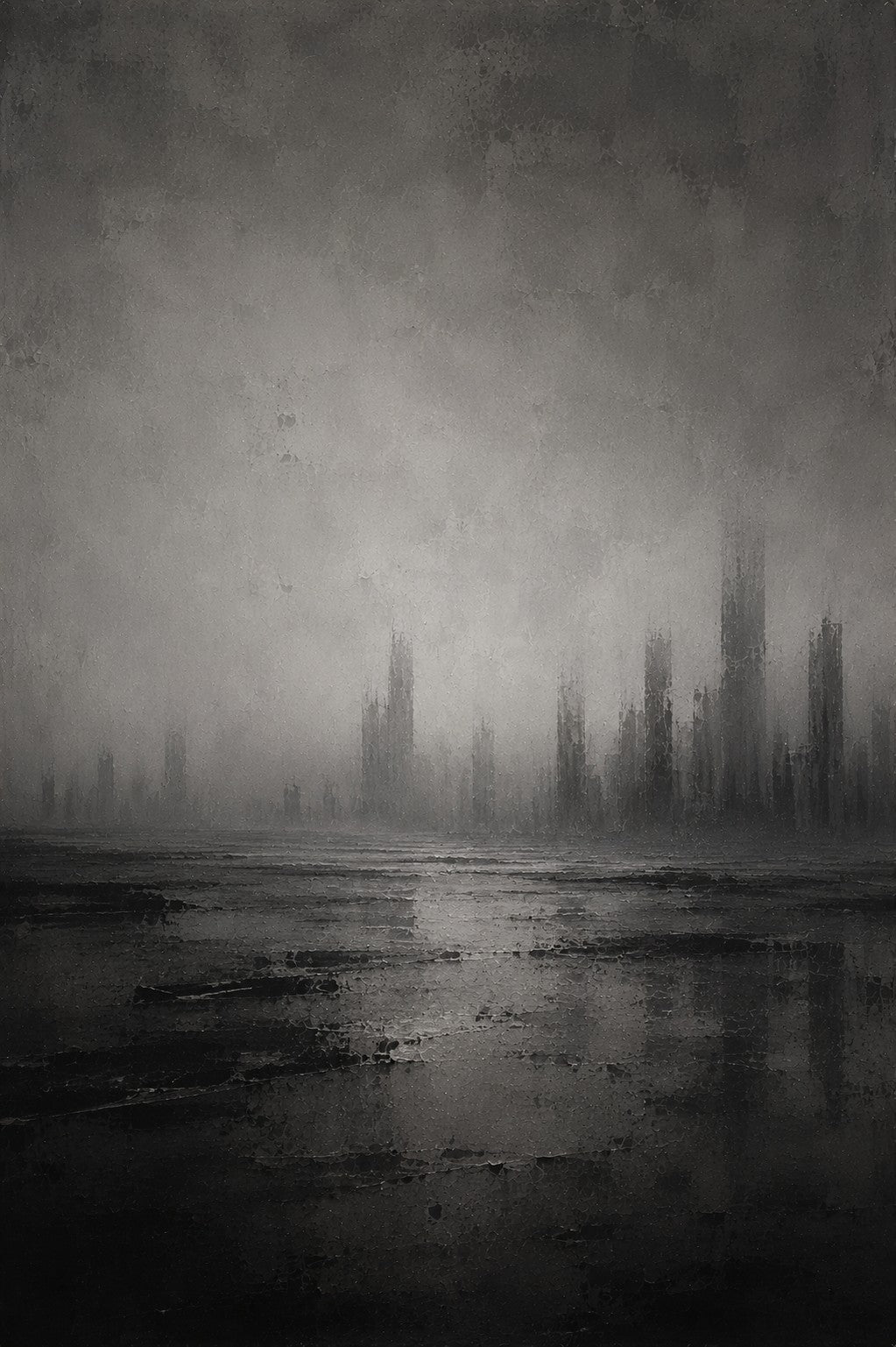The City Outside | The Last Apartment | Grayscale Literary Fine Art Print