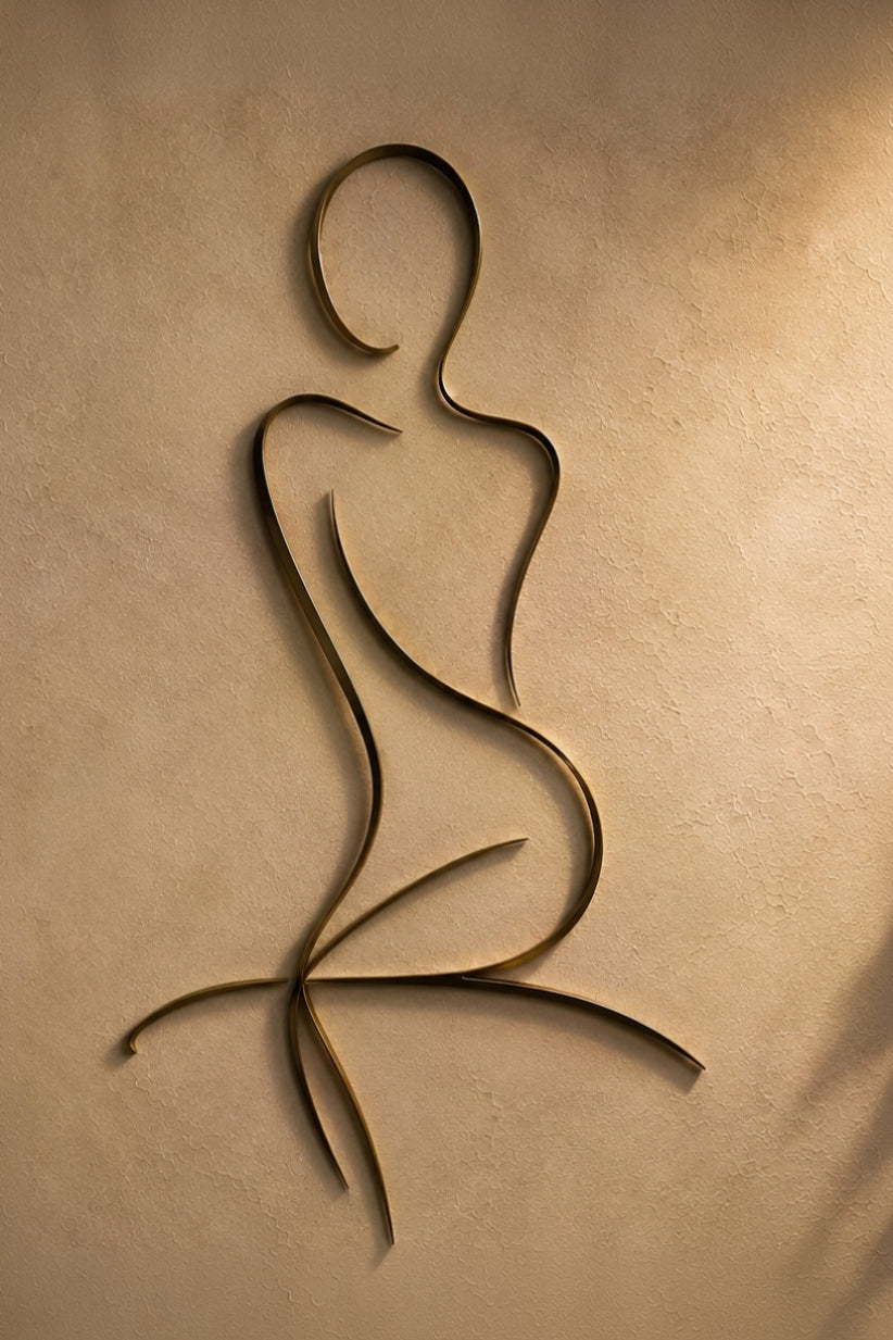 Solace - gold wire male figure, The Gilded Line, generator original full file