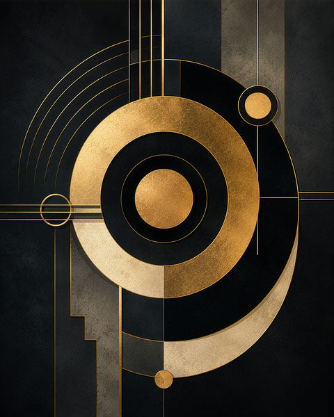 Celestial Orbit geometric Art Deco fine art print by Daisy Junction