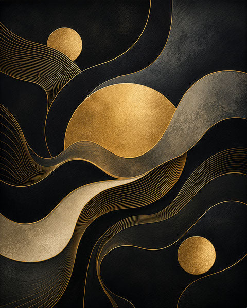 Celestial Drift geometric Art Deco fine art print by Daisy Junction