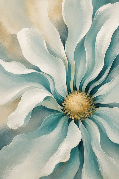 Teal Gerbera, Gerbera Lumière fine art floral print by Daisy Junction