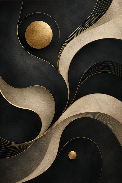 Flux, Liquid Eclipse geometric Art Deco fine art print by Daisy Junction