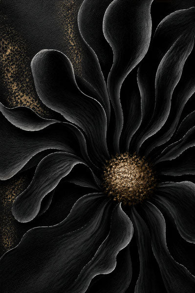 Black Gerbera, Gerbera Lumière fine art floral print by Daisy Junction
