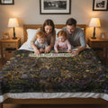 Crushed Velvet Blanket — 'Can You Find Elz and Kurty?' Puzzle-Style Throw