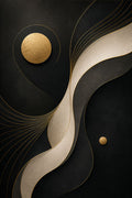 Nebula, Liquid Eclipse geometric Art Deco fine art print by Daisy Junction