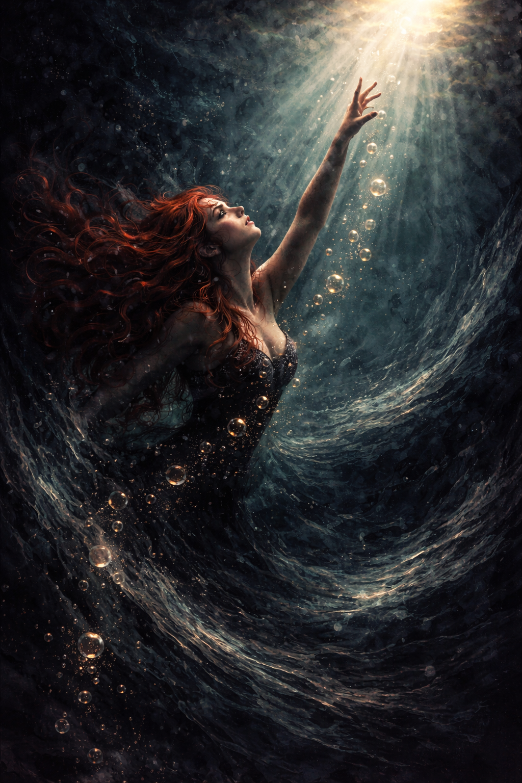 Reaching | Fragmented Reveries | Surreal Underwater Figure Fine Art Print