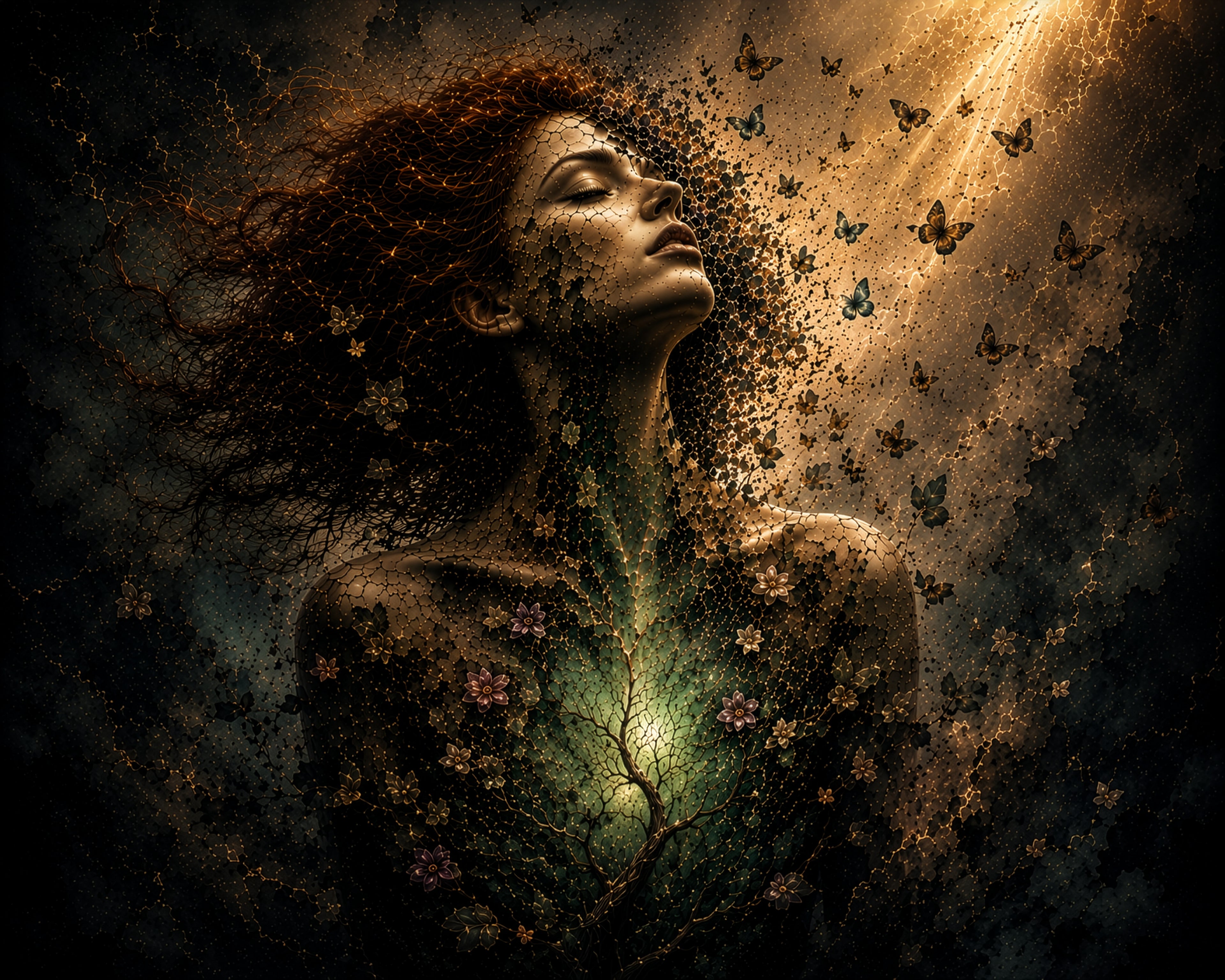 Emergence | Fragmented Reveries | Surreal Butterfly Portrait Fine Art Print