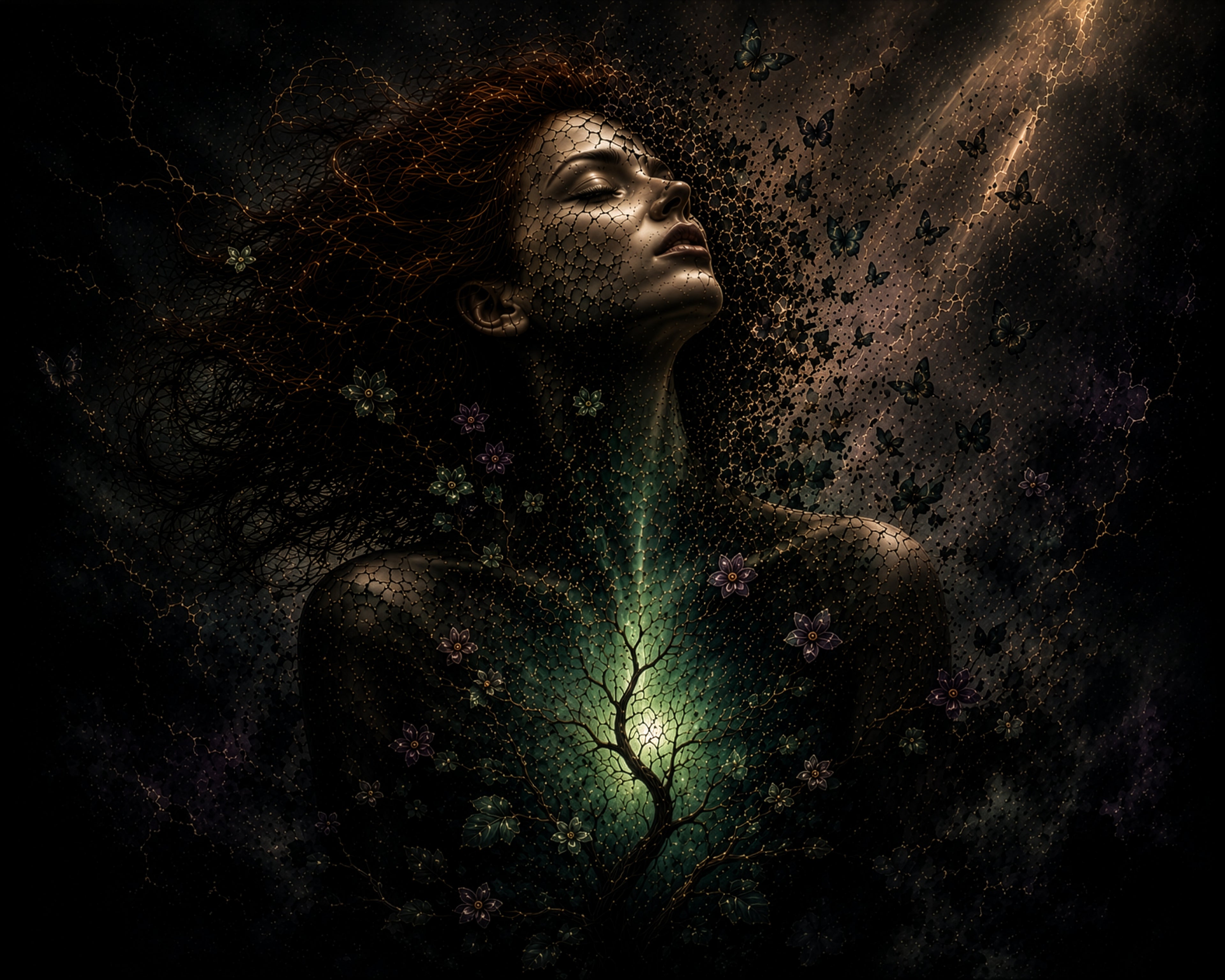 Chrysalis | Fragmented Reveries | Surreal Butterfly Portrait Fine Art Print