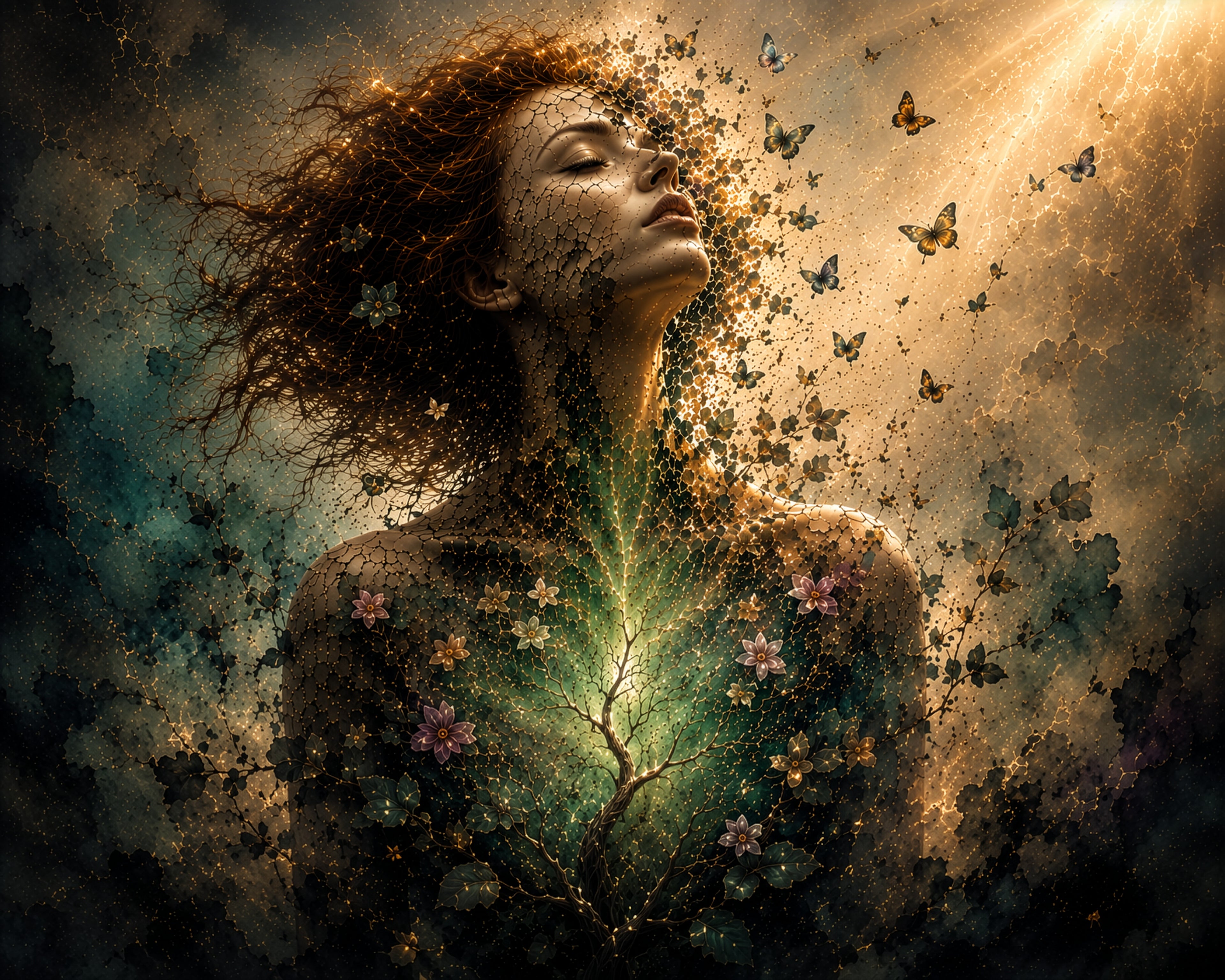 Flight | Fragmented Reveries | Surreal Butterfly Portrait Fine Art Print