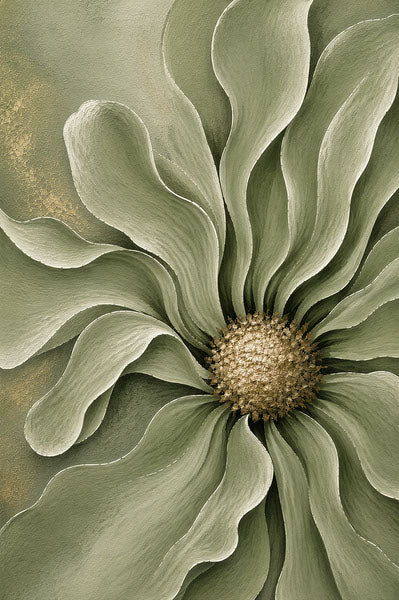 Sage Gerbera, Gerbera Lumière fine art floral print by Daisy Junction