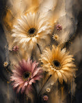 Glimmer, Daisies Illuminated fine art floral print by Daisy Junction