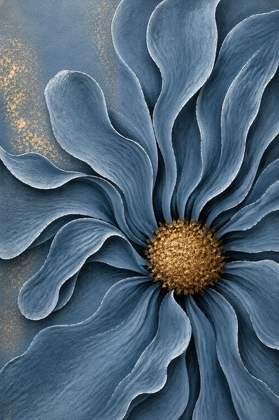 Slate Blue Gerbera, Gerbera Lumière fine art floral print by Daisy Junction