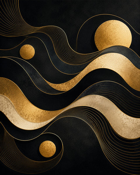 Celestial Drift geometric Art Deco fine art print by Daisy Junction