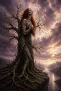 Budding | Fragmented Reveries | Surreal Tree Figure Fine Art Print