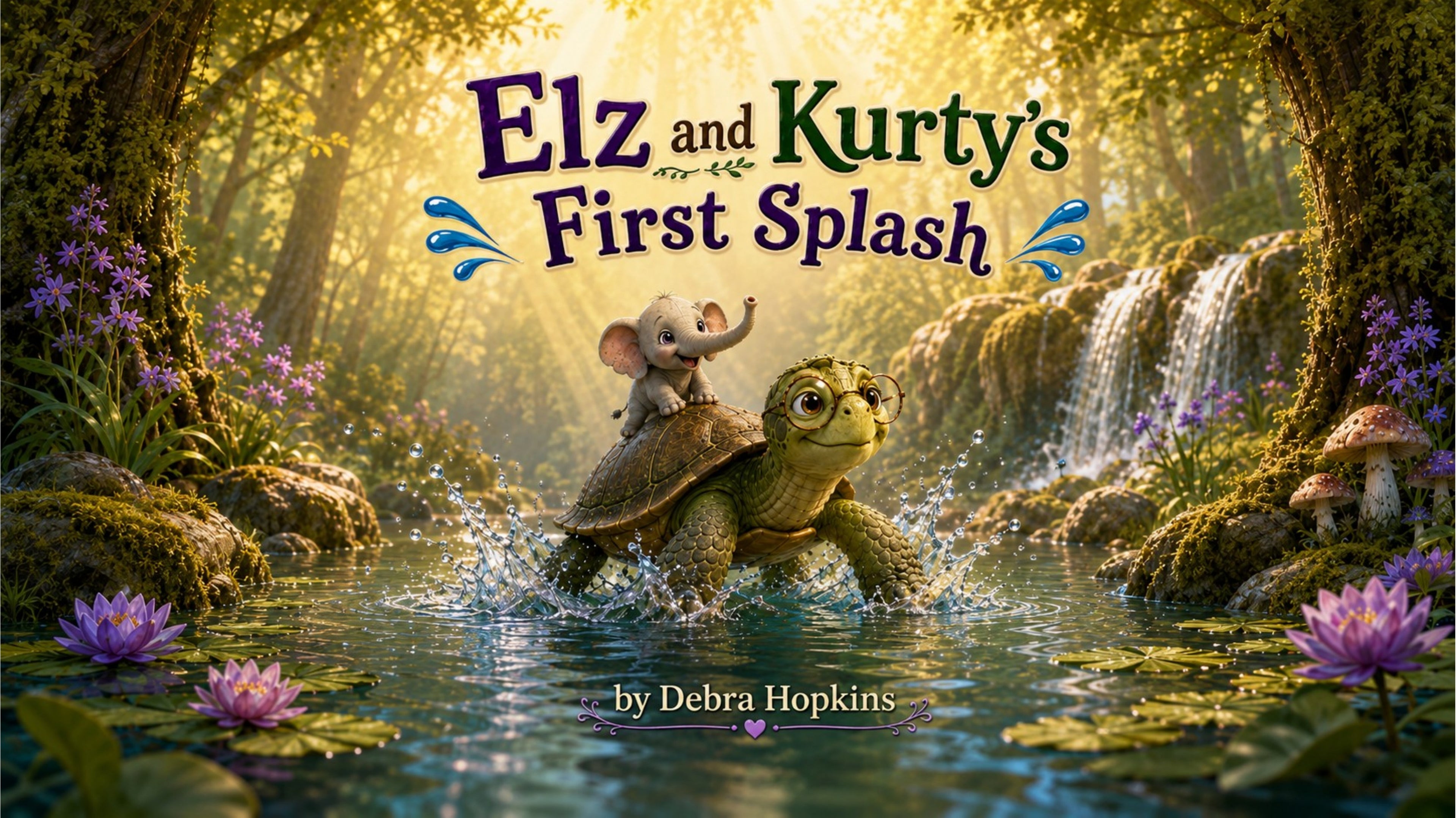Elz and Kurty's First Splash