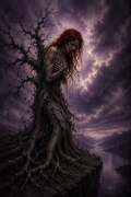 Withered | Fragmented Reveries | Surreal Tree Figure Fine Art Print