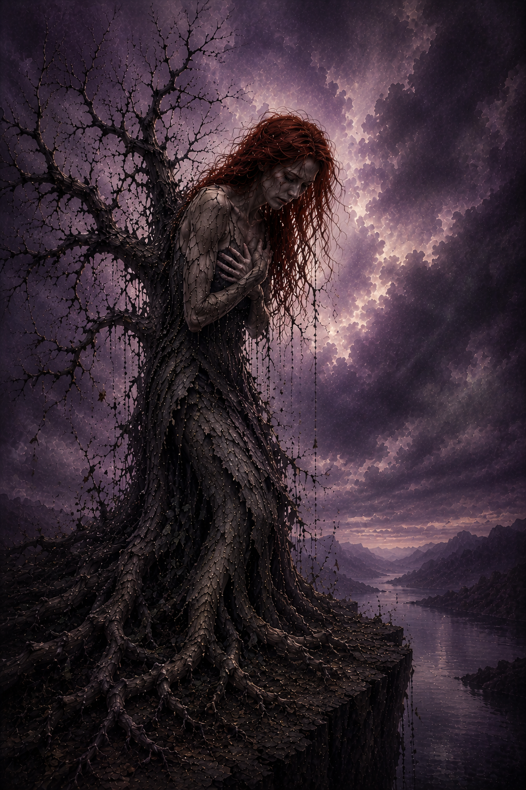 Withered | Fragmented Reveries | Surreal Tree Figure Fine Art Print
